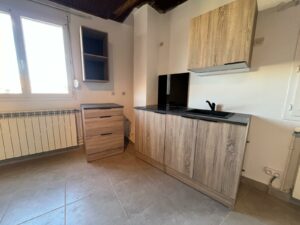 Cuisine aménagée récente dans maison de village à Sinsans